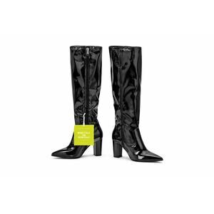 New With Tags Giani Bini Women's Tall Over the Knee Boots Size 7 Shiny Black